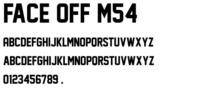 Face Off M54 font